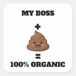 オーダーメイド 100% Organic Poop ステッカー - カスタム名前入り