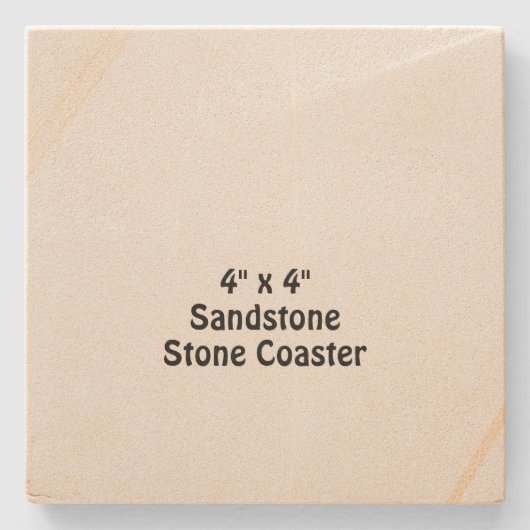 オーダーメイド 10cm x 10cm 砂岩 コースター (正面)