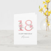 オーダーメイド 18歳の誕生日カード カード (黄色い花)