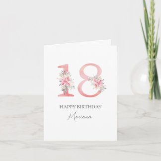 オーダーメイド 18歳の誕生日カード カード