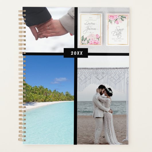 オーダーメイド 4枚画像入り日付入り結婚式プランナー プランナー手帳 (正面)