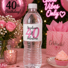 オーダーメイド 40歳の誕生日お祝いボトルラベル ペットボトルラベル