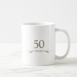 オーダーメイド 50周年記念の思い出の特別なギフト コーヒーマグカップ