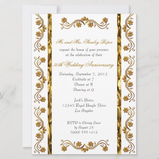 オーダーメイド 50周年 招待状 (正面)