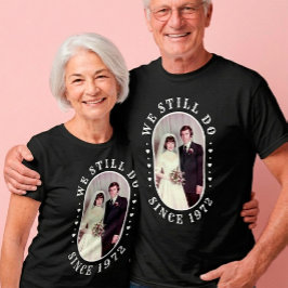 オーダーメイド 50回目結婚記念日フォト Tシャツ
