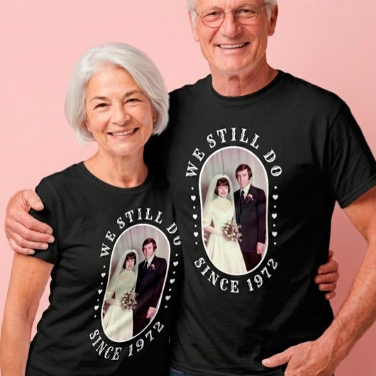 オーダーメイド 50回目結婚記念日フォト Tシャツ