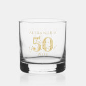オーダーメイド 50回目 ゴールデン 結婚記念日 妻 ウイスキーグラス (裏面)