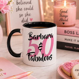 オーダーメイド 50歳の誕生日お祝いコーヒーマグカップ マグカップ