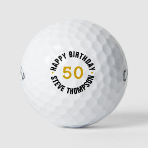 オーダーメイド 50歳の誕生日ゴルフボール ゴルフボール