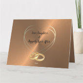 オーダーメイド 8周年 ブロンズ 結婚記念日カード カード (裏面)