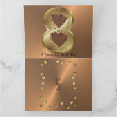 オーダーメイド 8周年 ブロンズ 結婚記念日カード カード (内部)