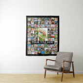 オーダーメイド 81 枚の写真コラージュ カスタムカラー タペストリー (インサイチュ)