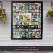 オーダーメイド 81 枚の写真コラージュ カスタムカラー タペストリー