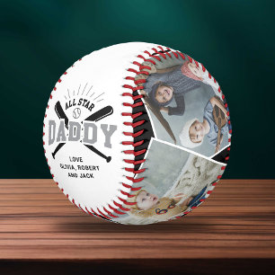 オーダーメイド “All Star Daddy” ブラック ホワイト 野球ボール