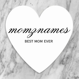 オーダーメイド Best Mom Ever 名前カリグラフィー ペーパーコースター
