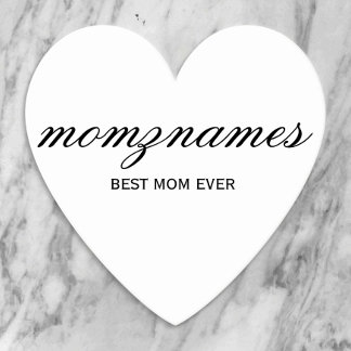 オーダーメイド Best Mom Ever 名前カリグラフィー ペーパーコースター