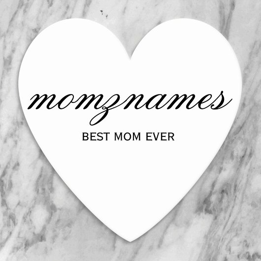 オーダーメイド Best Mom Ever 名前カリグラフィー ペーパーコースター