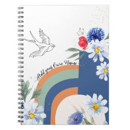 オーダーメイド BOHO 花と鳥のノート ノートブック