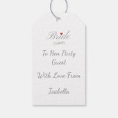 オーダーメイド Bride To Be ヘン・パーティー ギフトタグ (裏面)