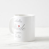 オーダーメイド Bride To Be マグカップ – 名前入り ブライダル (正面左)