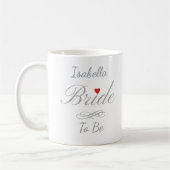 オーダーメイド Bride To Be マグカップ – 名前入り ブライダル (左)