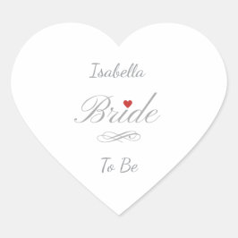 オーダーメイド Bride To Be, 名前入りバチェラー・パーティー ハートシール