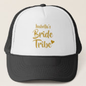 オーダーメイド Bride Tribe ゴールドハート 結婚式前パーティー キャップ (正面)