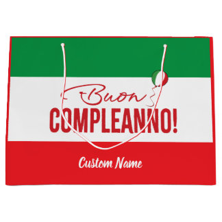 オーダーメイド Buon Compleanno イタリア国旗 ギフトバッグ