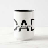 オーダーメイド DAD マグカップ 子どもの名前入り 父の日ギフト (中央)