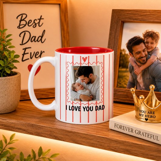 オーダーメイド Dad 写真マグカップ ツートーンマグカップ