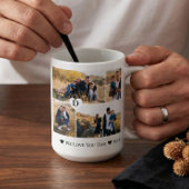 オーダーメイド Dad 愛してる ハート 写真コラージュ コーヒーマグカップ