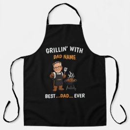 オーダーメイド Dad BBQ | 名前入りダダのエプロン エプロン