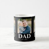オーダーメイド Dad Established フォト 父の日 コーヒーマグカップ (中央)