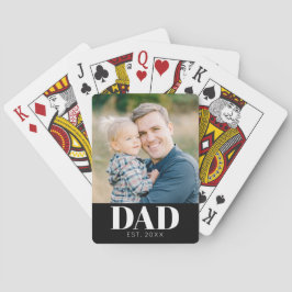 オーダーメイド Dad Established 写真付き 父の日 トランプ
