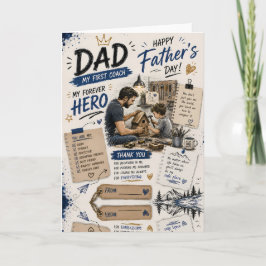 オーダーメイド Dad First Coach グリーティングカード