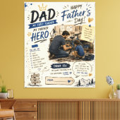 オーダーメイド Dad Hero 父の日 キャンバス (インサイチュ (リビング))
