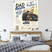 オーダーメイド Dad Hero 父の日 キャンバス (インサイチュ (寝室))
