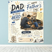 オーダーメイド Dad Hero 父の日 キャンバス (インサイチュ (ウッドフロア))