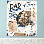 オーダーメイド Dad My First Coach キャンバス (インサイチュ (ウッドフロア))