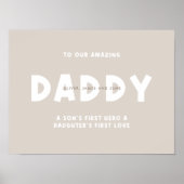 オーダーメイド Daddy 太字タイポグラフィ 父の日 ポスター (正面)