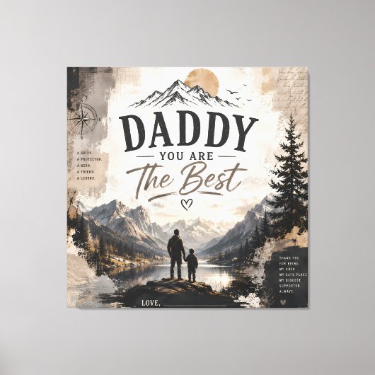 オーダーメイド Daddy You Are My World キャンバス (正面)