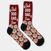 オーダーメイド DOG DAD デザイン ペット写真コラージュ ソックス (右)