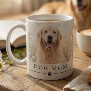オーダーメイド Dog Mom 写真マグカップ カスタムペット写真 コーヒーマグカップ