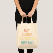 オーダーメイド Eat Sleep Repeat ギフト トートバッグ (正面(商品))