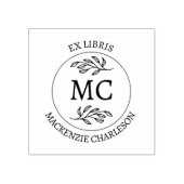 オーダーメイド Ex Libris モノグラムブック ラバースタンプ (インプリント)