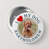 オーダーメイド Furbaby I LOVE MY DOG 缶バッジ (正面&裏面)