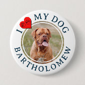 オーダーメイド Furbaby I LOVE MY DOG 缶バッジ (正面)