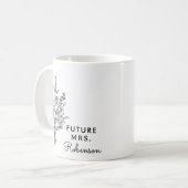 オーダーメイド Future Mrs カスタム ブライドトゥビー 名前 コーヒーマグカップ (正面左)