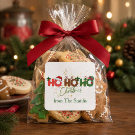 オーダーメイド Ho Ho Ho クリスマス スクエアシール