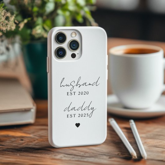 オーダーメイド Husband & Daddy EST ギフト iPhoneケース